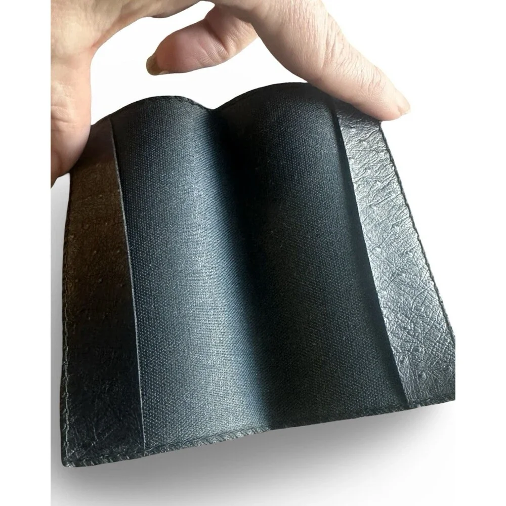 ostrich genuine leather business card holder from Japan